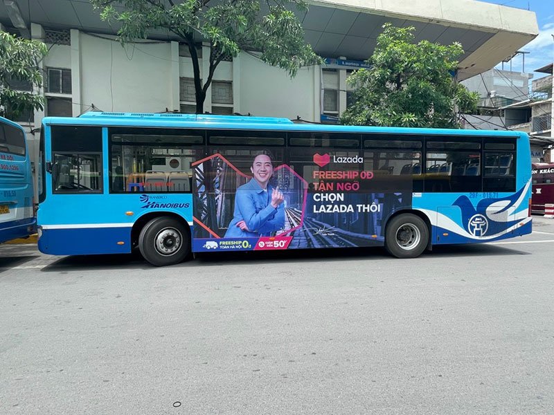 quảng cáo OOH xe bus quảng cáo OOH xe bus
