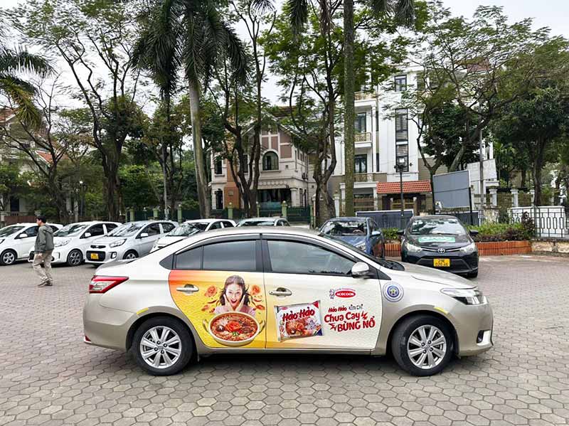 Dự án quảng cáo taxi cá nhân cho mỳ Hảo Hảo tại khu vực Hà Nội, HCM, Đà Nẵng